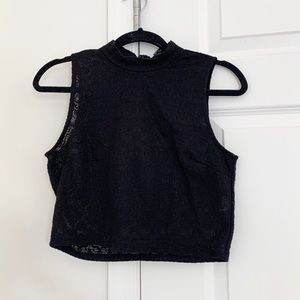 Mock Neck Crop Top